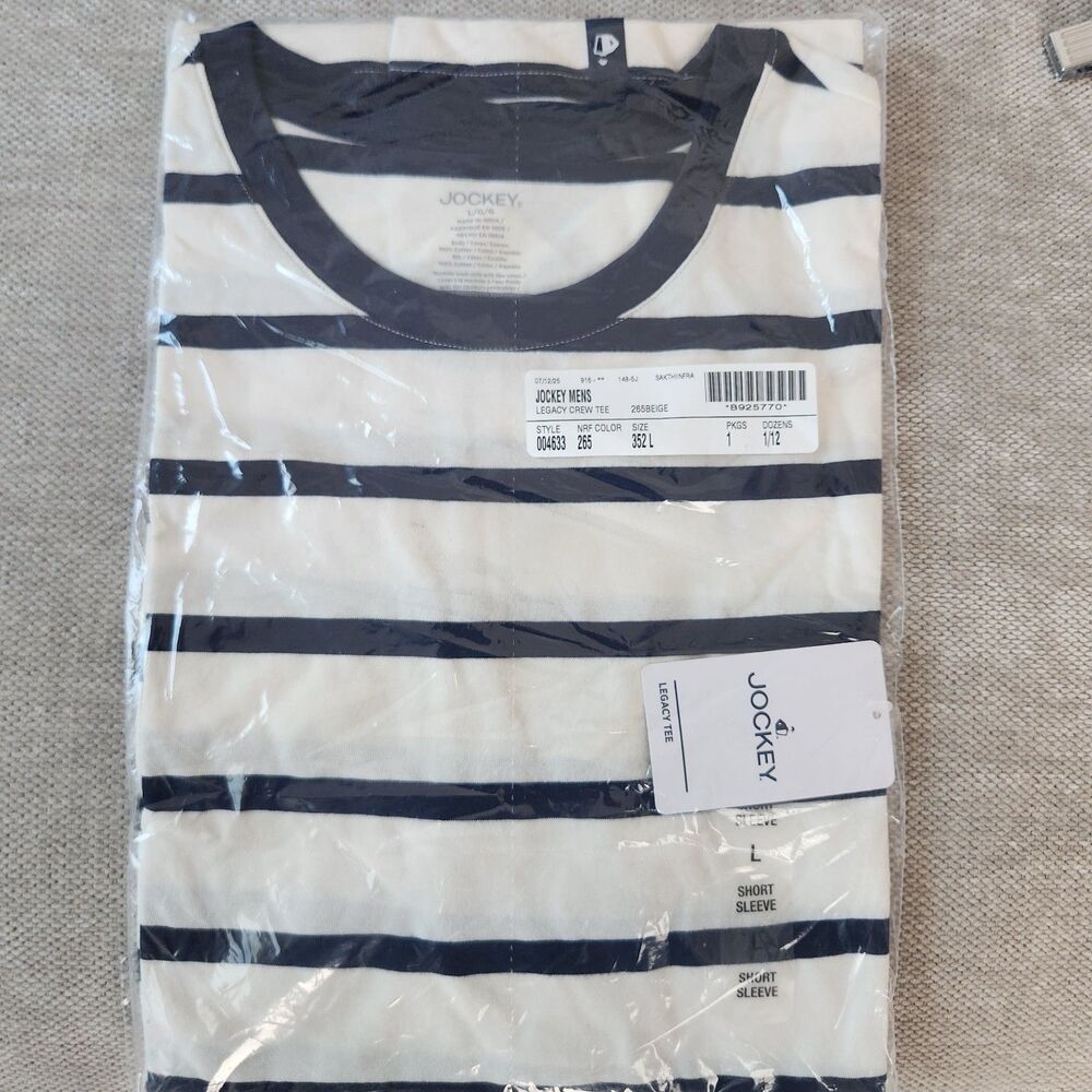 Jockey Men's 100% Cotton Legacy Crew Neck T-Shirt Size Large
